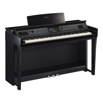 Yamaha CVP905 Clavinova Digital Piano with Matching Bench | Polished Ebony (CVP-905PE)