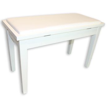 FS-102 Duet Piano Stool with Storage - White